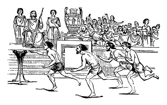 古代オリンピックをイメージしたイラスト