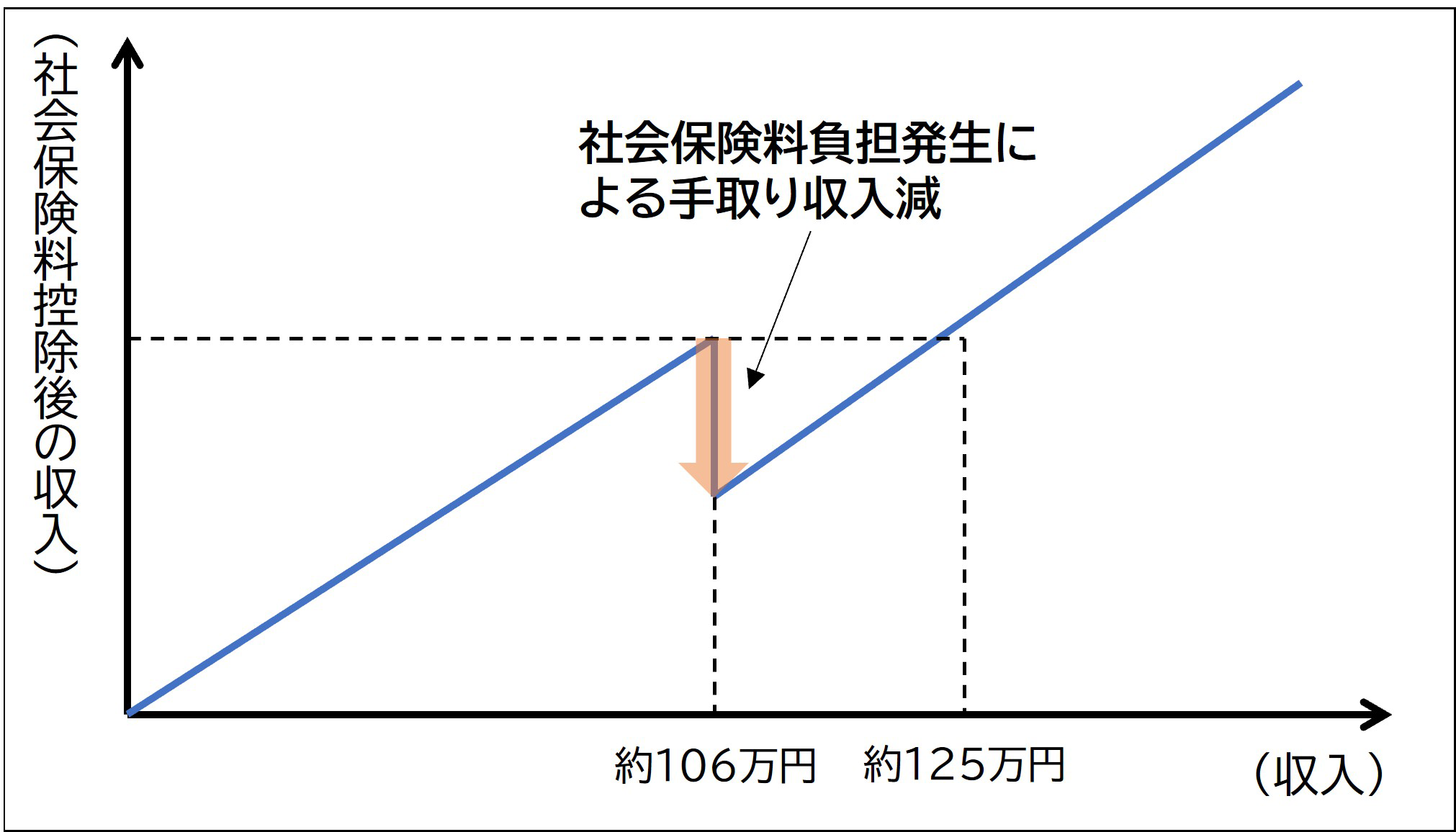厚生年金・健康保険に加入した場合の損益イメージ