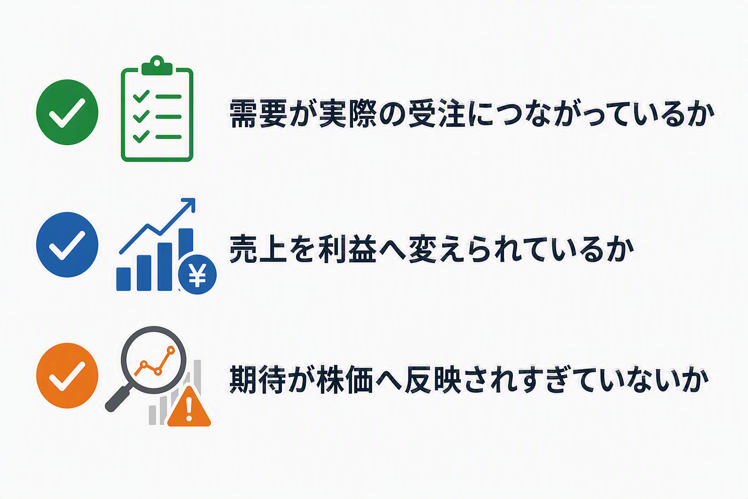 3つのチェックポイント