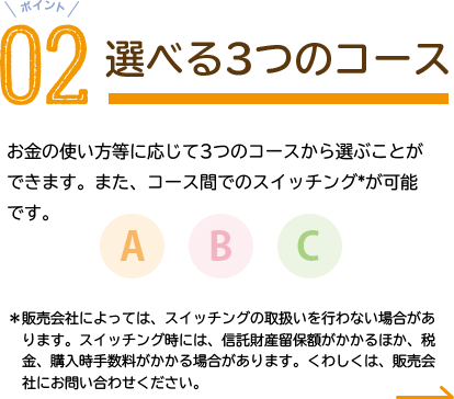 選べる3つのコース