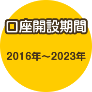口座開設期間 2016年～2023年