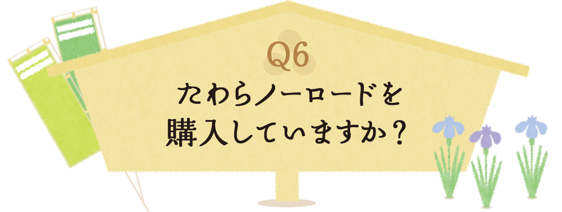 Q6 たわらノーロードを購入していますか？