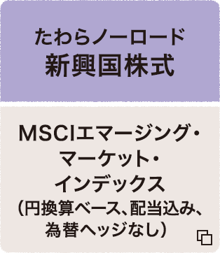 たわらノーロード 新興国株式 MSCIエマージング・マーケット・インデックス（円換算ベース、配当込み、為替ヘッジなし） 追加型投信/海外/株式（インデックス型）